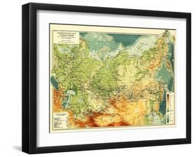 Russia - Panoramic Map-Lantern Press-Framed Art Print