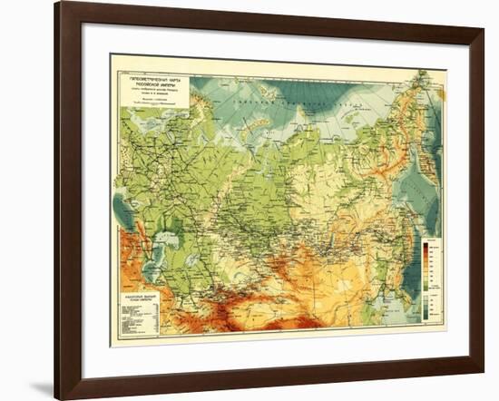 Russia - Panoramic Map-Lantern Press-Framed Art Print