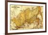 Russia - Panoramic Map-Lantern Press-Framed Premium Giclee Print