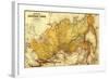 Russia - Panoramic Map-Lantern Press-Framed Art Print