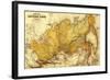 Russia - Panoramic Map-Lantern Press-Framed Art Print