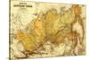 Russia - Panoramic Map-Lantern Press-Stretched Canvas