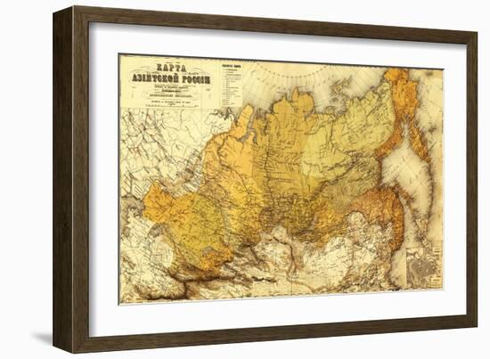 Russia - Panoramic Map-Lantern Press-Framed Art Print