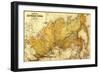 Russia - Panoramic Map-Lantern Press-Framed Art Print