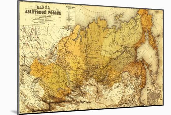 Russia - Panoramic Map-Lantern Press-Mounted Art Print