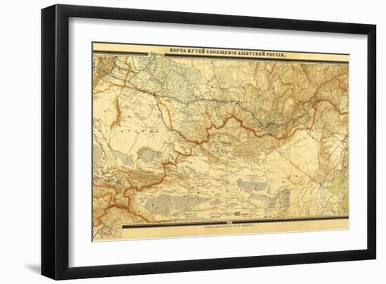 Russia - Panoramic Map-Lantern Press-Framed Art Print