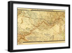 Russia - Panoramic Map-Lantern Press-Framed Art Print