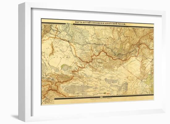 Russia - Panoramic Map-Lantern Press-Framed Art Print