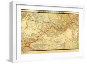 Russia - Panoramic Map-Lantern Press-Framed Art Print