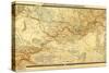 Russia - Panoramic Map-Lantern Press-Stretched Canvas