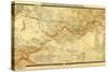 Russia - Panoramic Map-Lantern Press-Stretched Canvas