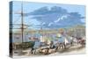 Russia. Riga. 19th Century. Harbour. Engraving of "L'Univers Illustre", 1861. Colored-null-Stretched Canvas