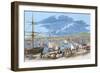 Russia. Riga. 19th Century. Harbour. Engraving of "L'Univers Illustre", 1861. Colored-null-Framed Giclee Print