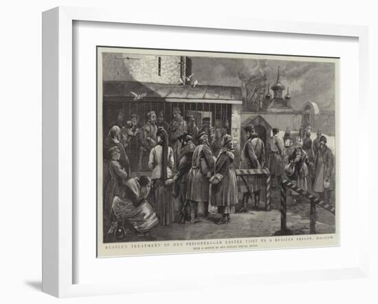 Russia's Treatment of Her Prisoners, an Easter Visit to a Russian Prison, Moscow-null-Framed Giclee Print