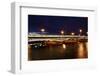 Russia, Saint-Petersburg, Blagoveshchensky Bridge across River Neva, with Night Illumination.-grigvovan-Framed Photographic Print