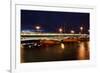 Russia, Saint-Petersburg, Blagoveshchensky Bridge across River Neva, with Night Illumination.-grigvovan-Framed Photographic Print