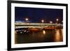 Russia, Saint-Petersburg, Blagoveshchensky Bridge across River Neva, with Night Illumination.-grigvovan-Framed Photographic Print