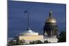 Russia, Saint Petersburg, Historic Centre, Admiralty Building and Dome of Saint Isaac's Cathedral-null-Mounted Giclee Print