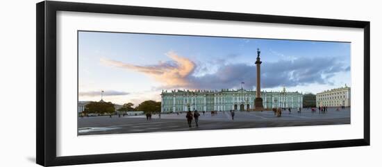 Russia, Saint Petersburg, Palace Square, Alexander Column and the Hermitage, Winter Palace-Gavin Hellier-Framed Photographic Print