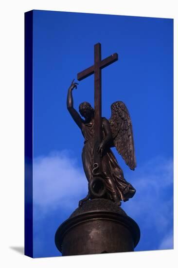 Russia, Saint Petersburg, Palace Square, Bronze Angel-null-Stretched Canvas