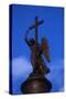 Russia, Saint Petersburg, Palace Square, Bronze Angel-null-Stretched Canvas