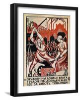 Russia: Soviet Poster, 1920-Nikolai Kogout-Framed Giclee Print