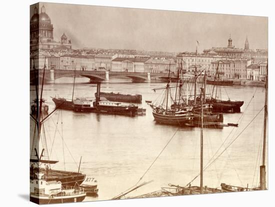 Russia, St. Isaac"S Cathedral and the Neva River, in St. Petersburg-null-Stretched Canvas
