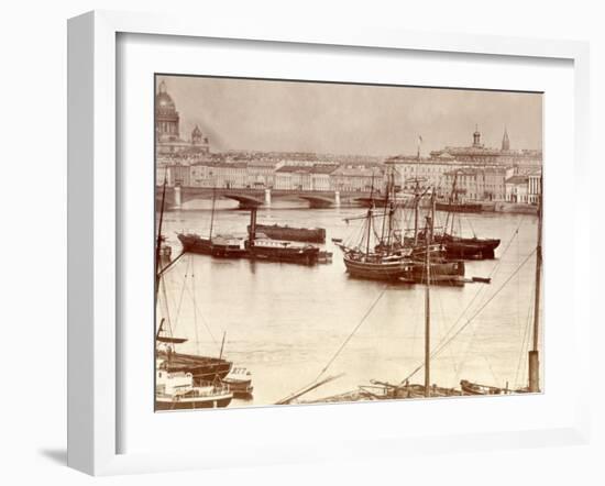 Russia, St. Isaac"S Cathedral and the Neva River, in St. Petersburg-null-Framed Photographic Print