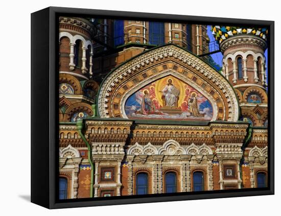 Russia, St; Petersburg; a Detail of the Restored Church of Christ the Saviour-Ken Sciclina-Framed Stretched Canvas