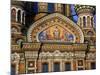 Russia, St; Petersburg; a Detail of the Restored Church of Christ the Saviour-Ken Sciclina-Mounted Photographic Print