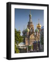 Russia, St. Petersburg, Center, Church of the Saviour of Spilled Blood on Griboedov Canal-Walter Bibikow-Framed Photographic Print