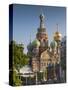 Russia, St. Petersburg, Center, Church of the Saviour of Spilled Blood on Griboedov Canal-Walter Bibikow-Stretched Canvas