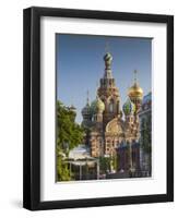 Russia, St. Petersburg, Center, Church of the Saviour of Spilled Blood on Griboedov Canal-Walter Bibikow-Framed Photographic Print