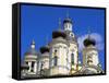 Russia, St Petersburg; Cupolas of the Vladimirsky Church-Nick Laing-Framed Stretched Canvas