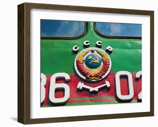 Russia, St Petersburg, Locomotives at the Railway Museum-Jane Sweeney-Framed Photographic Print