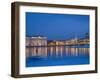 Russia, St;Petersburg; the Partly Frozen Neva River in Winter, with the Winter Palace-Ken Sciclina-Framed Photographic Print