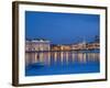 Russia, St;Petersburg; the Partly Frozen Neva River in Winter, with the Winter Palace-Ken Sciclina-Framed Photographic Print