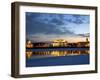 Russia, St;Petersburg; the Partly Frozen Neva River with the Maritime Musem and Two Rostral Columns-Ken Sciclina-Framed Photographic Print