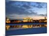 Russia, St;Petersburg; the Partly Frozen Neva River with the Maritime Musem and Two Rostral Columns-Ken Sciclina-Mounted Photographic Print