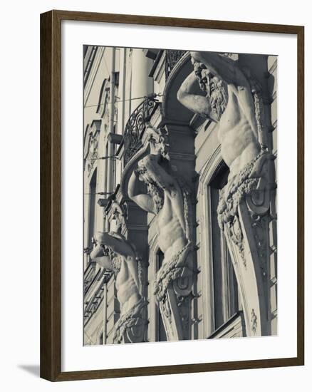 Russia, St. Petersburg, Vosstaniya, Beloselsky-Belozersky Palace Building Sculptures-Walter Bibikow-Framed Photographic Print