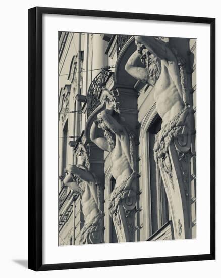 Russia, St. Petersburg, Vosstaniya, Beloselsky-Belozersky Palace Building Sculptures-Walter Bibikow-Framed Photographic Print