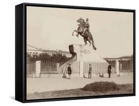 Russia, Statue of Peter the Great in St. Petersburg-null-Framed Stretched Canvas