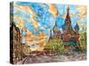 Russia Temple I-Melissa Wang-Stretched Canvas