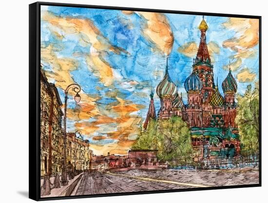 Russia Temple I-Melissa Wang-Framed Stretched Canvas