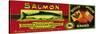 Russian American Salmon Can Label - Karluk, AK-Lantern Press-Stretched Canvas
