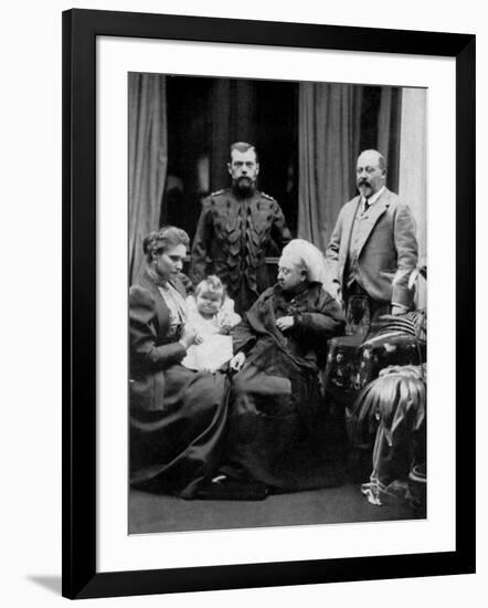 Russian and British Royal Families at Balmoral, Scotland, 29th September 1896-W&d Downey-Framed Giclee Print