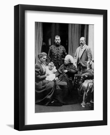 Russian and British Royal Families at Balmoral, Scotland, 29th September 1896-W&d Downey-Framed Giclee Print