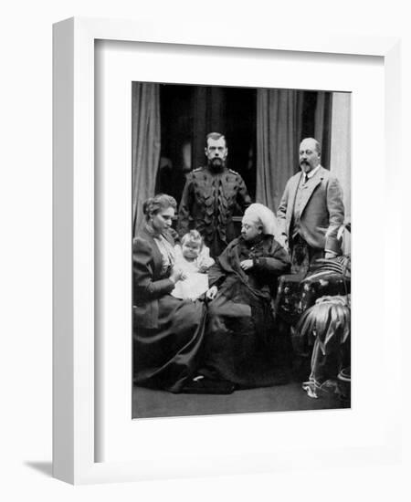 Russian and British Royal Families at Balmoral, Scotland, 29th September 1896-W&d Downey-Framed Giclee Print