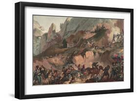 Russian Army Crossing the Devil's Bridge in 1799, 1804-Robert Carr Porter-Framed Giclee Print