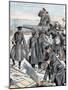 Russian Artillery Battery, Russo-Japanese War, 1904-5-null-Mounted Giclee Print